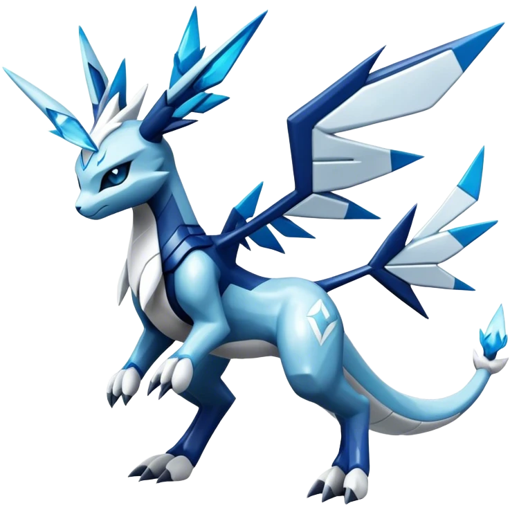Kyurem-Glaceon-dialga-hybrid, full body emoji