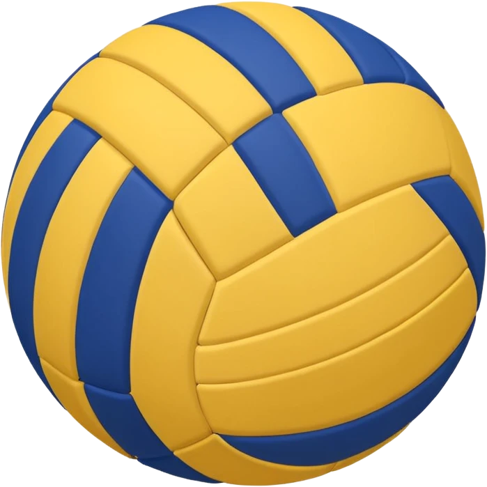 Pelota de voley azul amarillo y blanco emoji