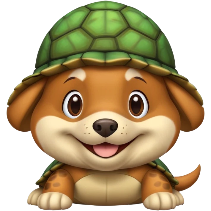 Dog with a turtle hat emoji