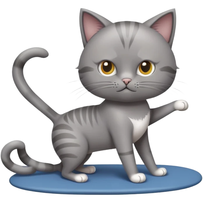 cat doing pilates emoji