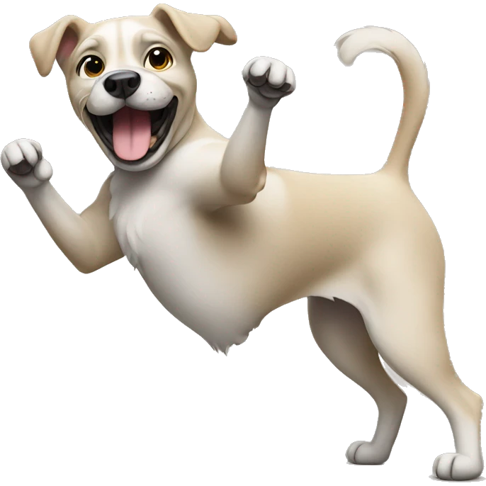 Dog doing a dance emoji