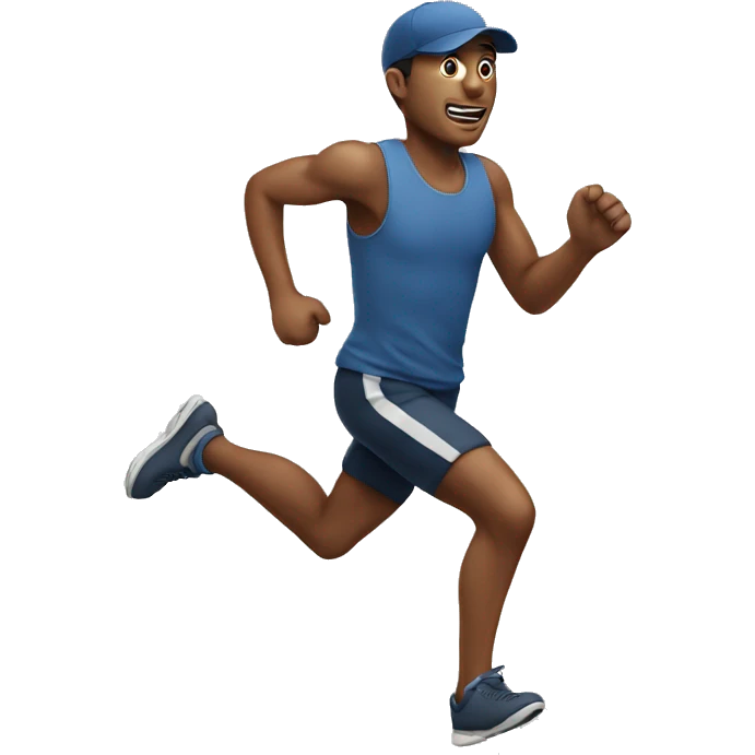 Man Wearing Cap and running emoji