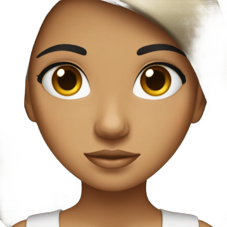 Girl with black hair and tan skin dreaming about her luxury life emoji