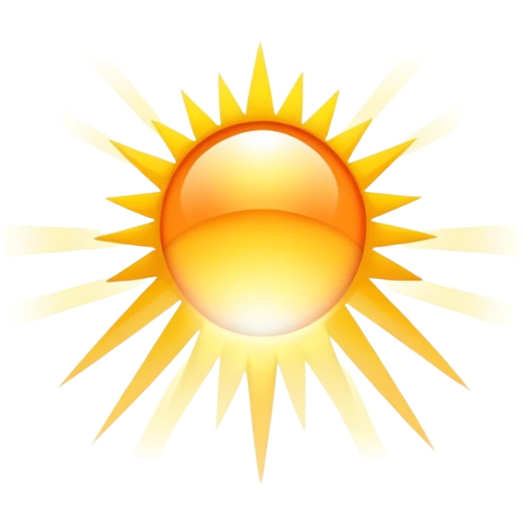 Beautiful sunrise with rays of light emoji
