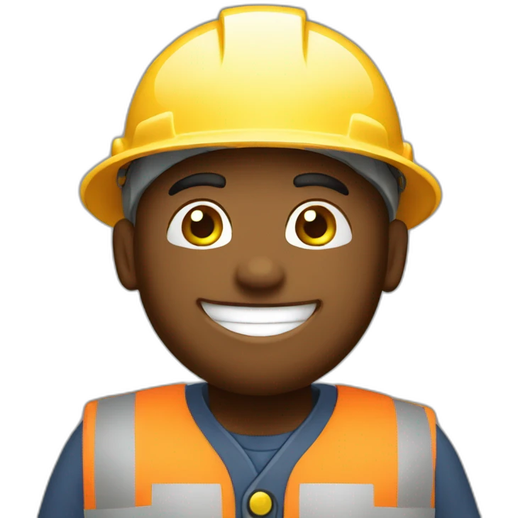 Construction worker happy emoji