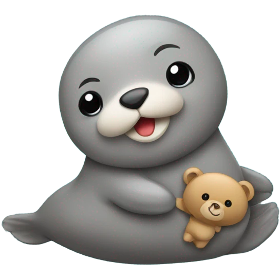 A seal with a teddy bear emoji