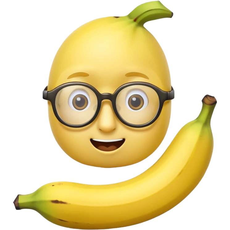 banana with glasses one banana only emoji