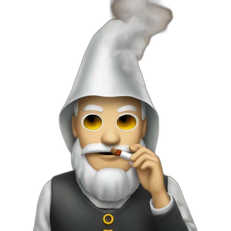 Pape qui fume un cigare emoji