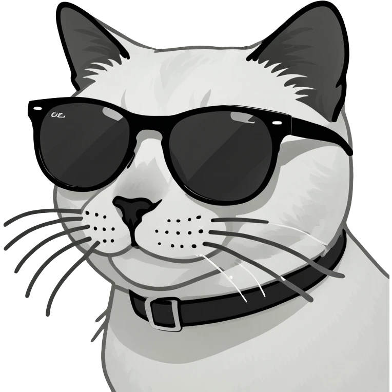 Cat with sunglasses emoji