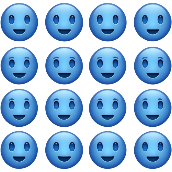 Blue emoji emoji