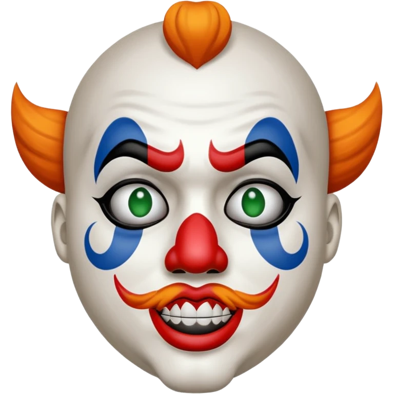 The simple Insane Clown Posse face makeup on a simple round emoji emoji