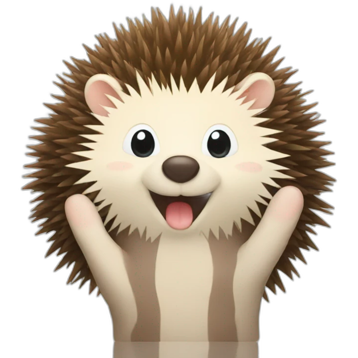 hedgehog high five emoji