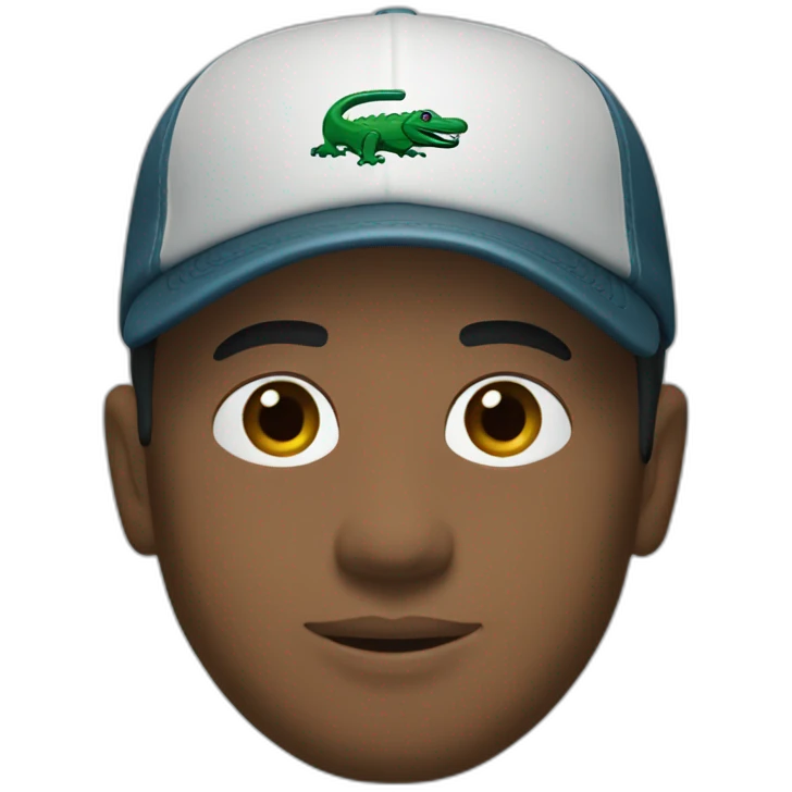 Man wearing lacoste emoji