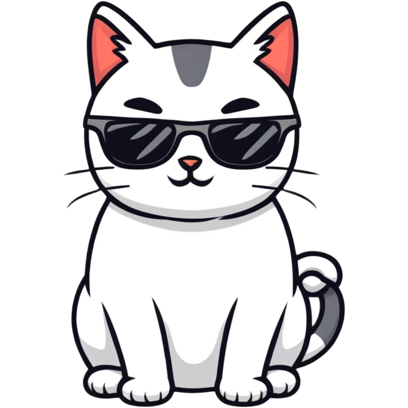 Cat with sunglasses emoji