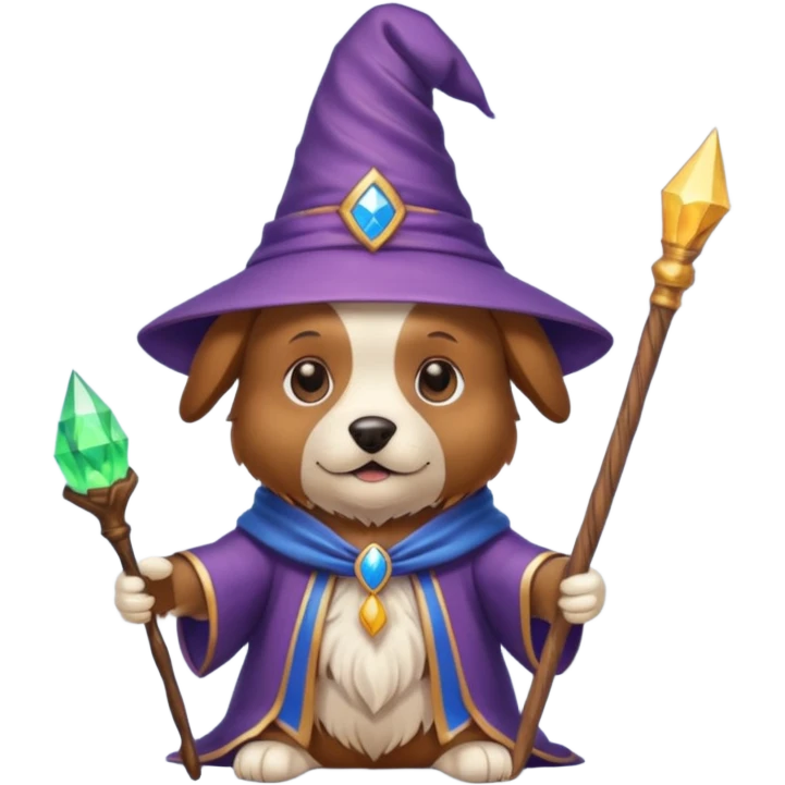 Dog wizard emoji