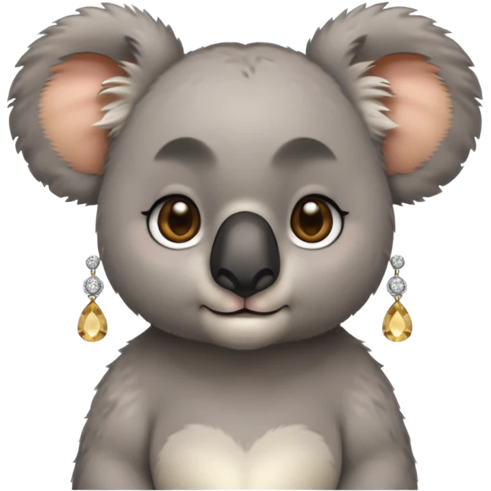 Koala with earrings emoji