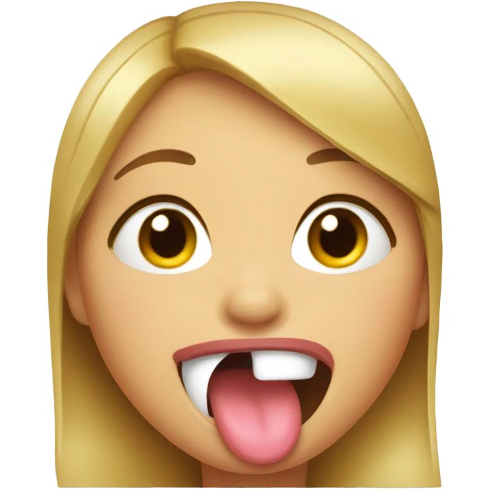 Girl shaking her tongue  emoji