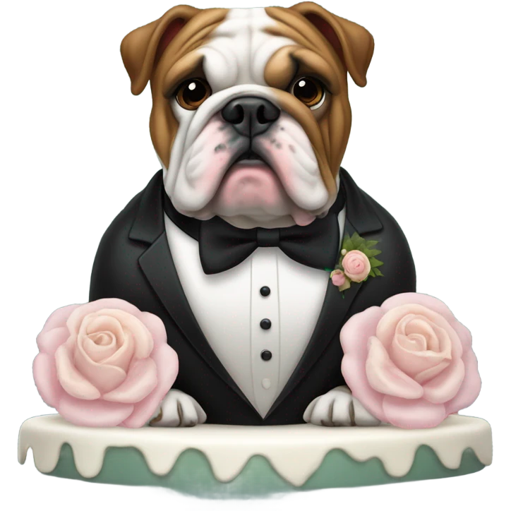 English bulldog wedding emoji
