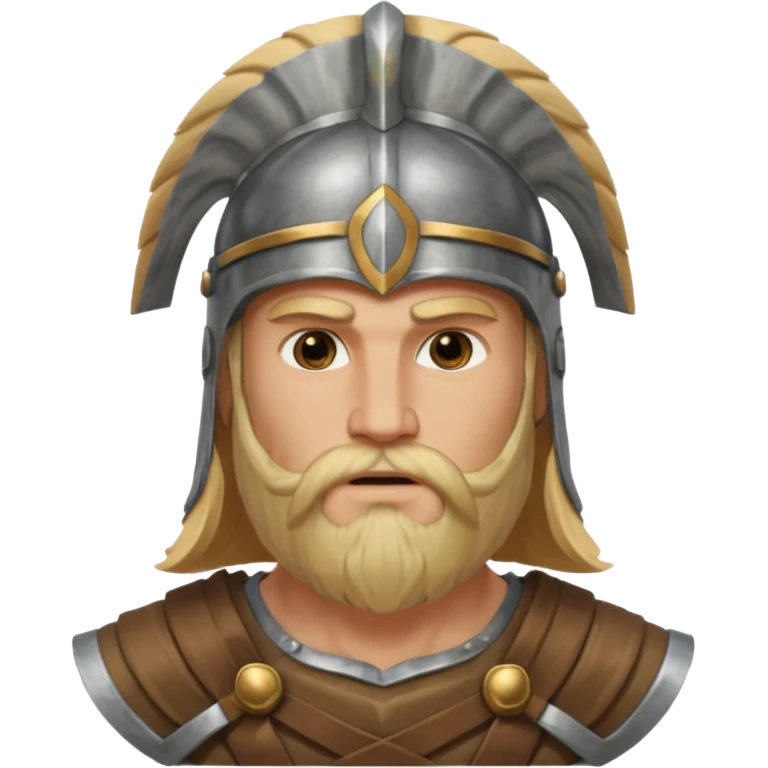 ancient greek warrior with long blonde hair and beard emoji