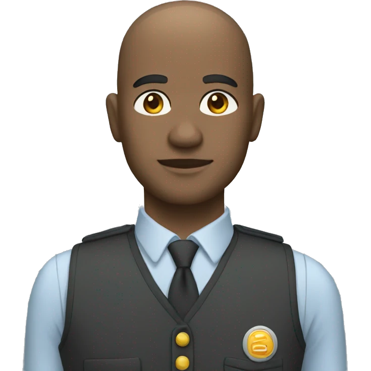 black haired half-bald train driver emoji