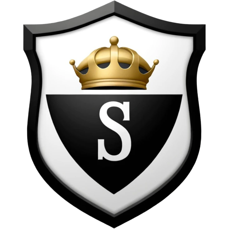 Football club  SV Angers logo, black and white striped shield with 1919 year, sports team emblem emoji