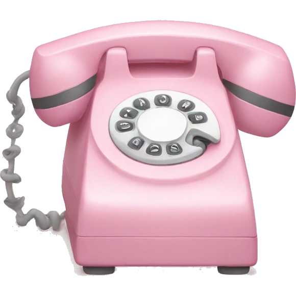 Light pink phone emoji