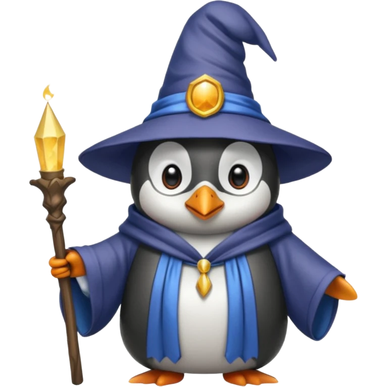 Penguin wizard emoji