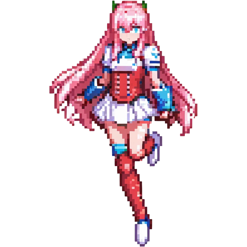 Darling in the Franxx Zero Two Nuked, action pose emoji