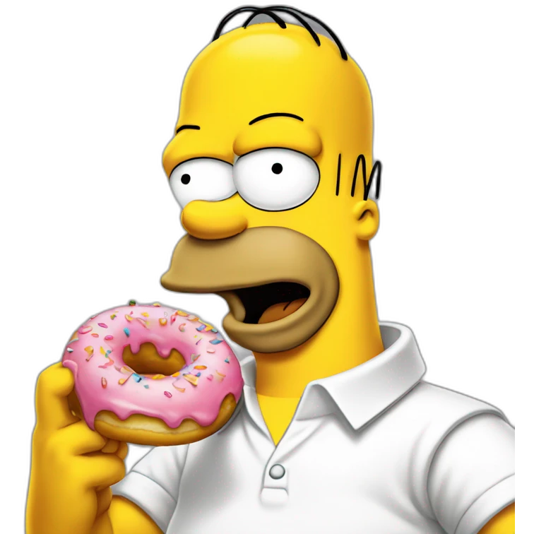 Homer simpson eat a donut emoji