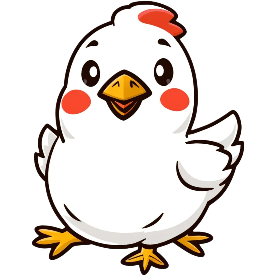 chicken with baby chicks emoji