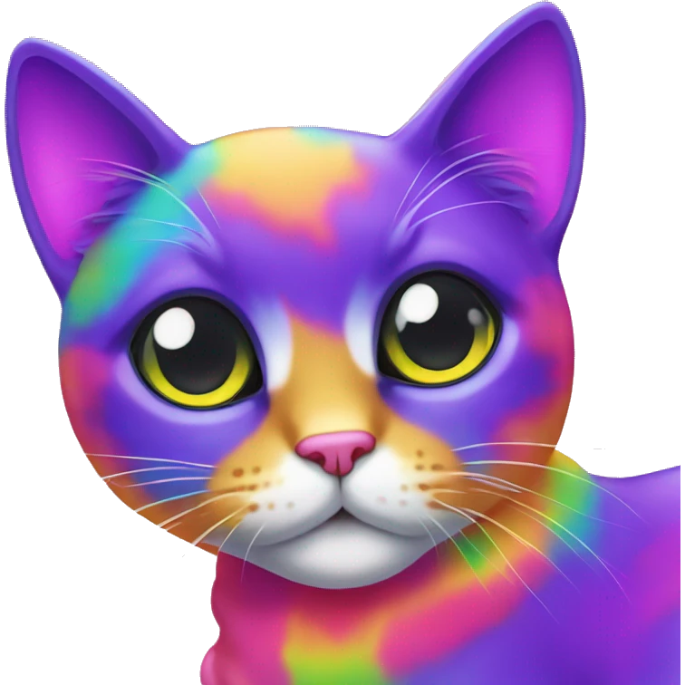 lisa frank cat emoji