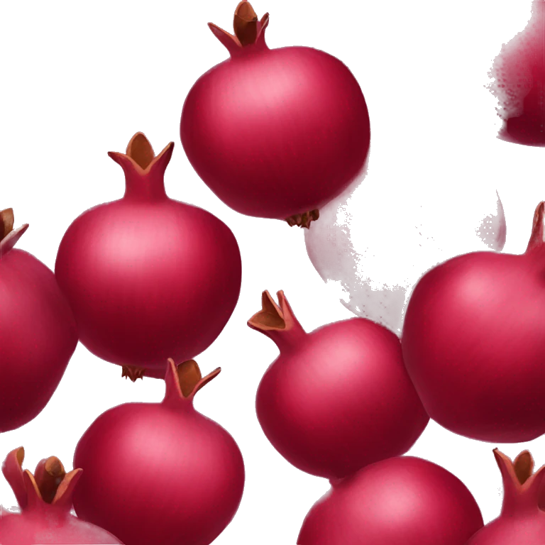 realistic burgundy pomegranate fruit emoji