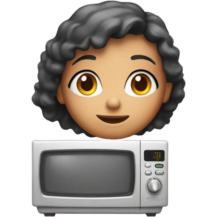 Girl with microwave  emoji