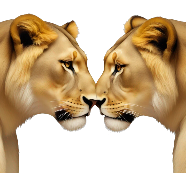 Lions kissing  emoji
