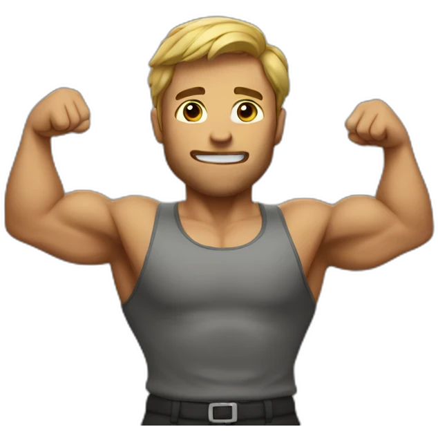 man flexing emoji