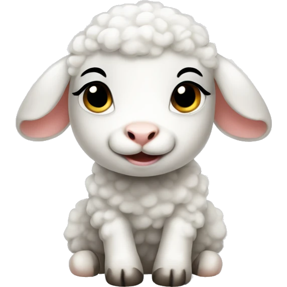 Baby lamb white emoji