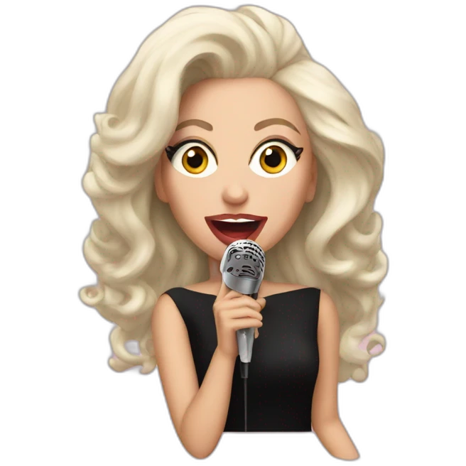 lady gaga singing emoji