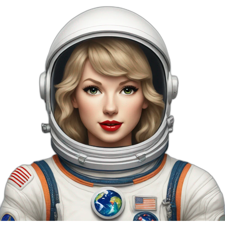 taylor swift as an astronaut hyperrealistic emoji