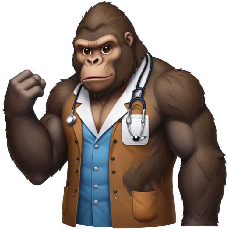 super buff gorilla doctor emoji