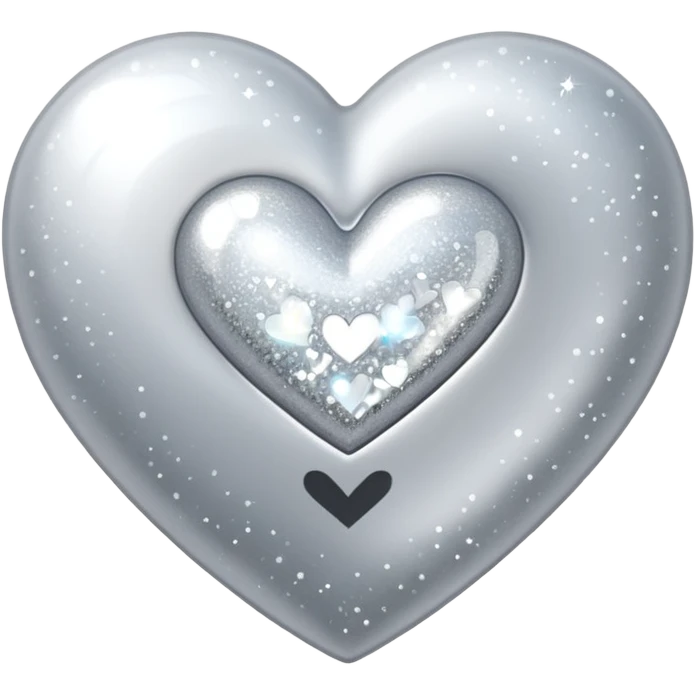 white heart with a silver sparkle emoji
