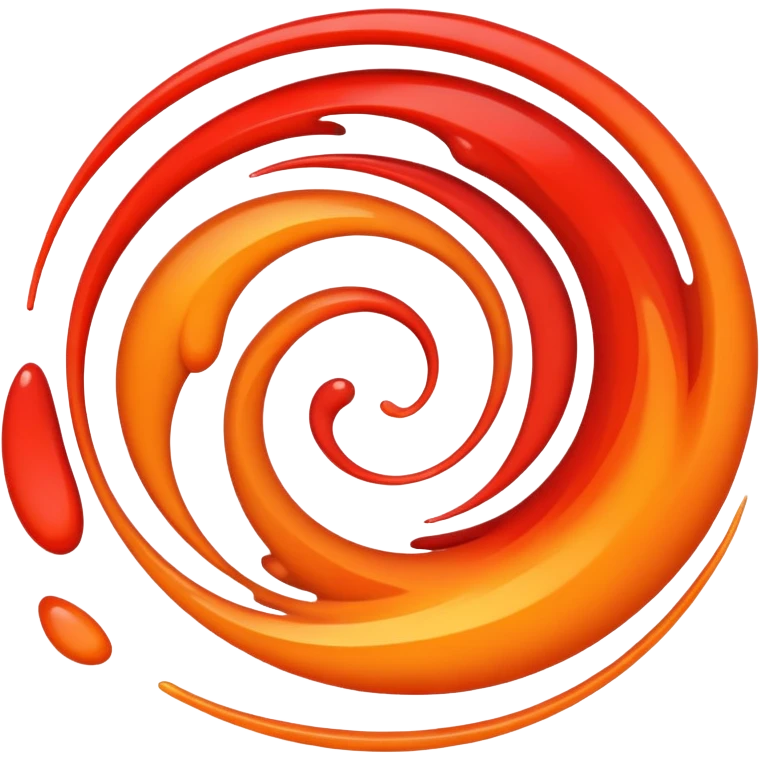 Red and orange emoji