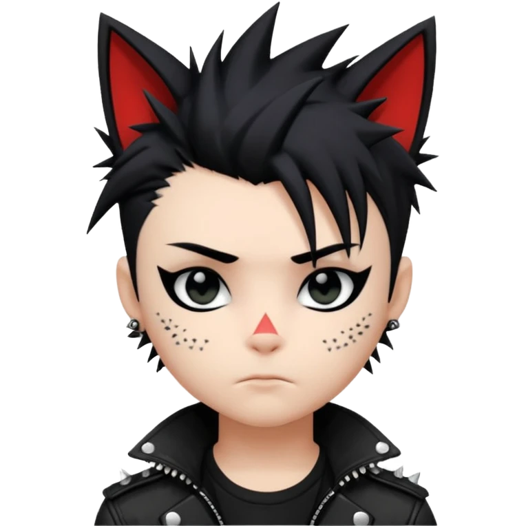Cute Edgy Attractive Punk Catboy emoji