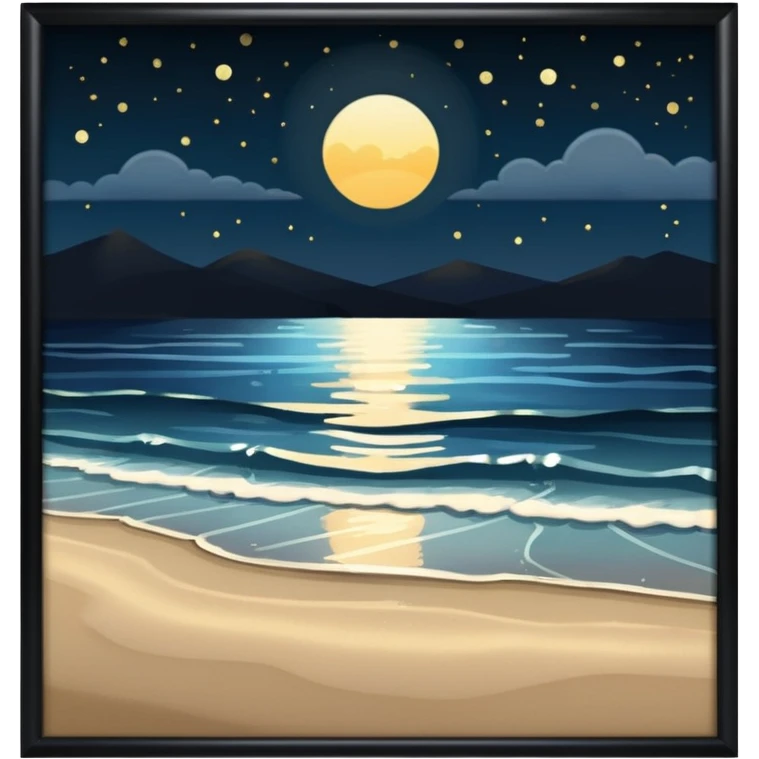 Night beach emoji