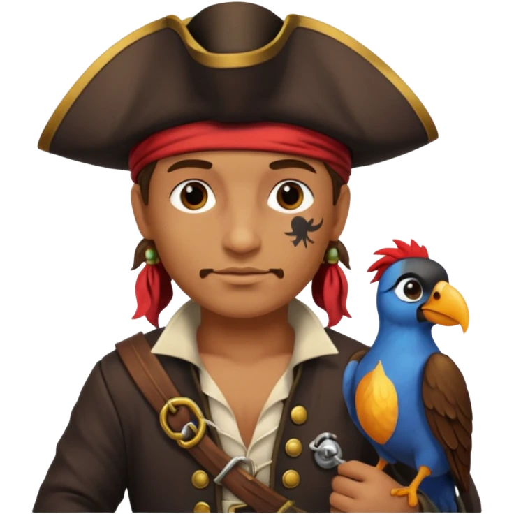 Pirate with bird \ emoji