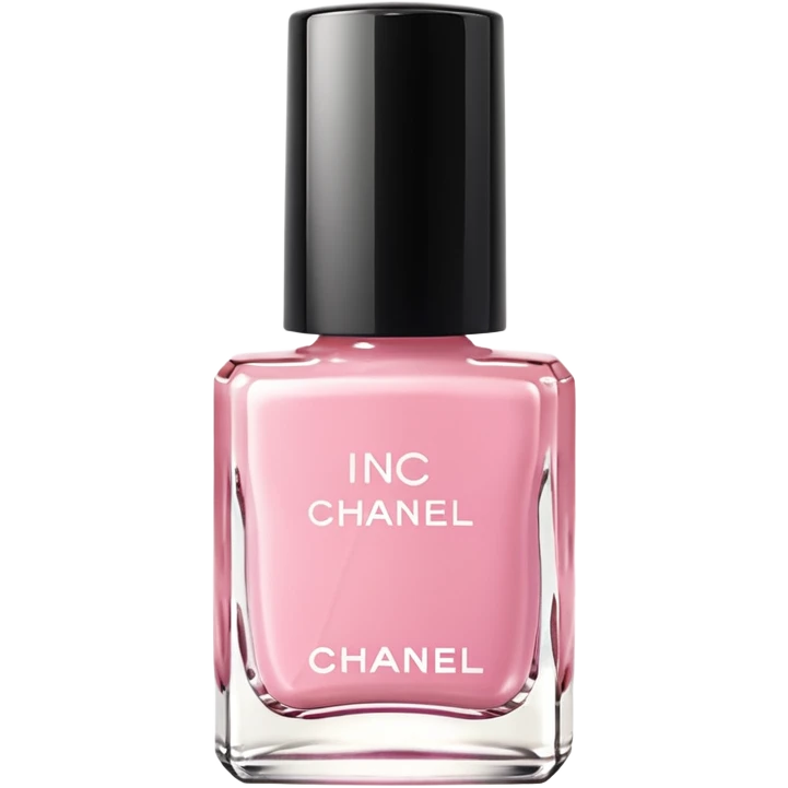 Light Pink nail polish bottle chanel emoji