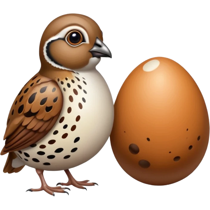 can you make a quail and quail egg emoji and it must face on the front emoji