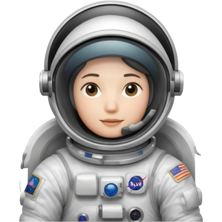 Astronaut floating in space no face only helmet emoji