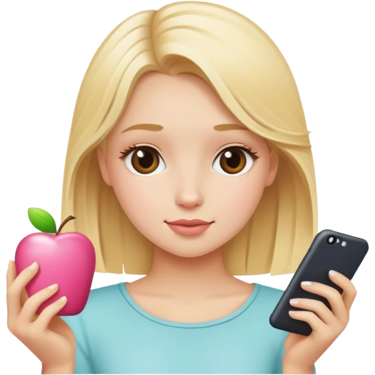 Blonde girl doing girly things emoji