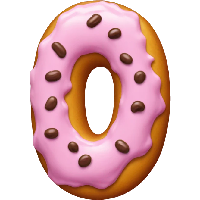 number 1 with donuts shape emoji