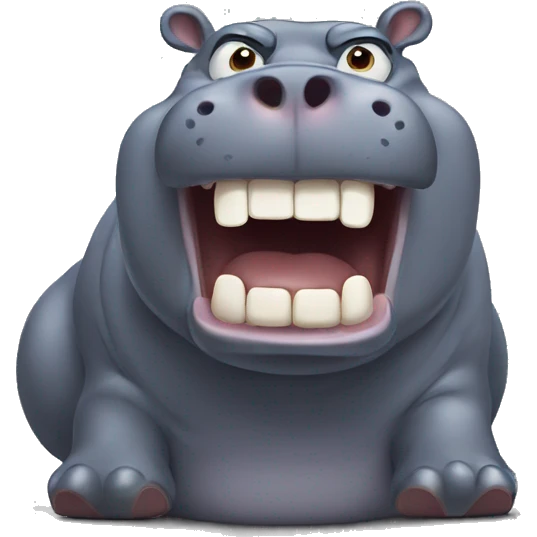 yelling angry hippo emoji